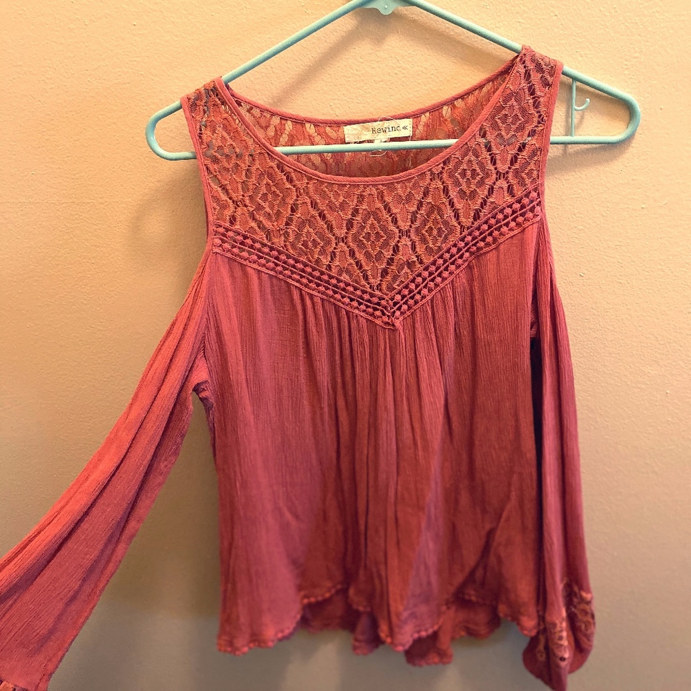 Pink Long Sleeve Blouse